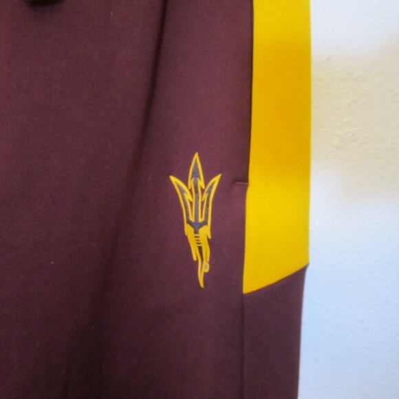 Adidas ASU Sun Devils Sweatpants Maroon Gold Yellow Mens S Arizona State NCAA - Picture 5 of 11